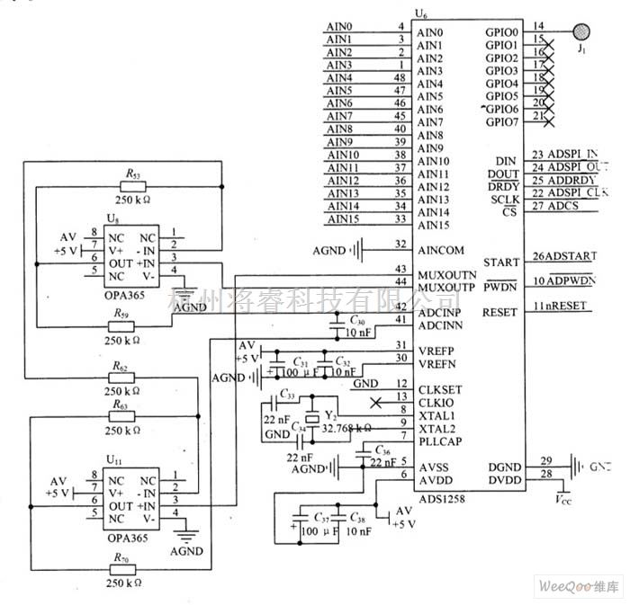 ADS1258-高精度多通道模/数转换芯片 - 将睿