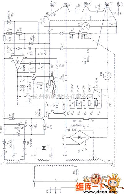 稳压电源中的0～50v稳压电源电路图 将睿