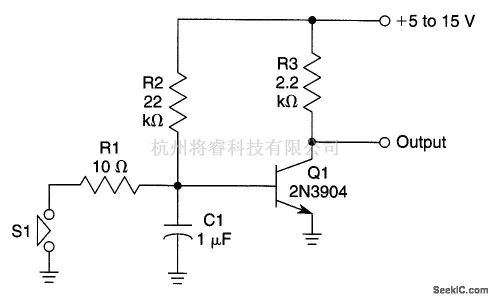 控制電路中的簡單的開關去抖動器