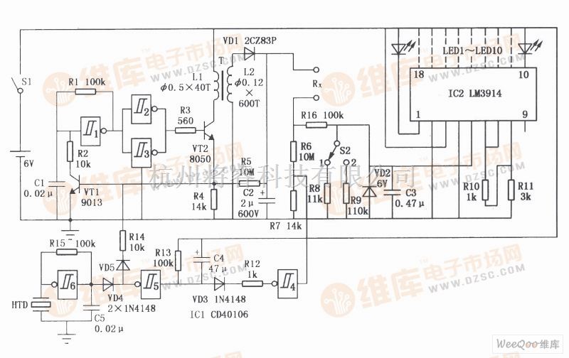 便携式兆欧表电路图 - 将睿